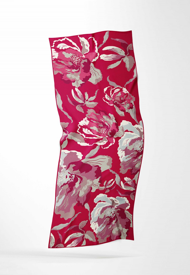 SHAWL AURUM ROSE PRINTED