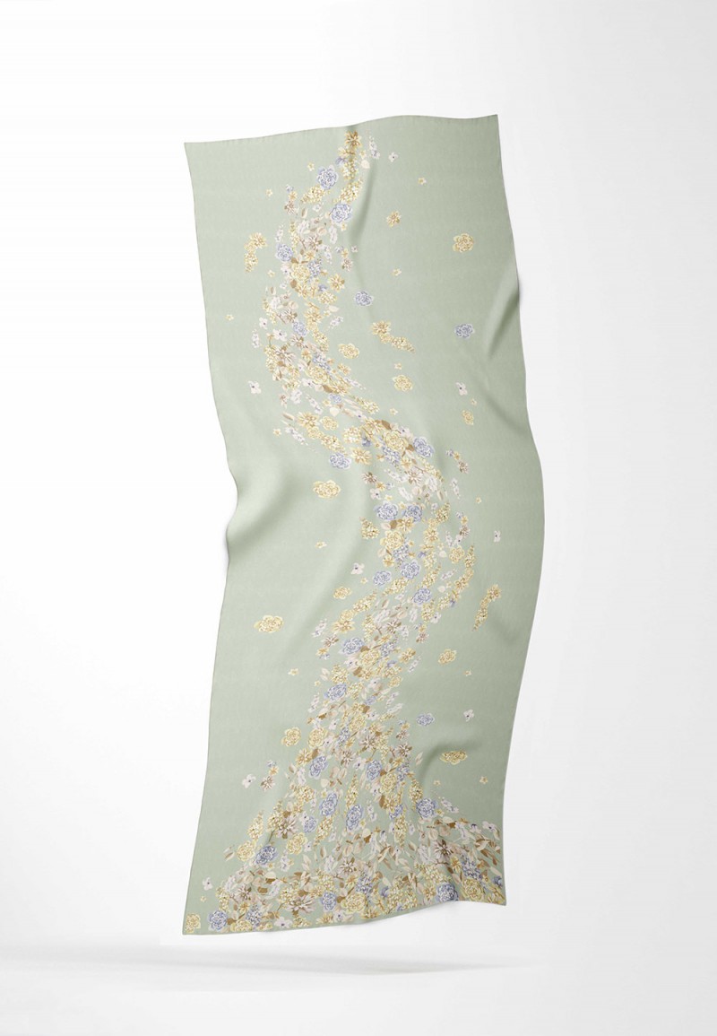 SHAWL BLOSSIVYN MIST PRINTED