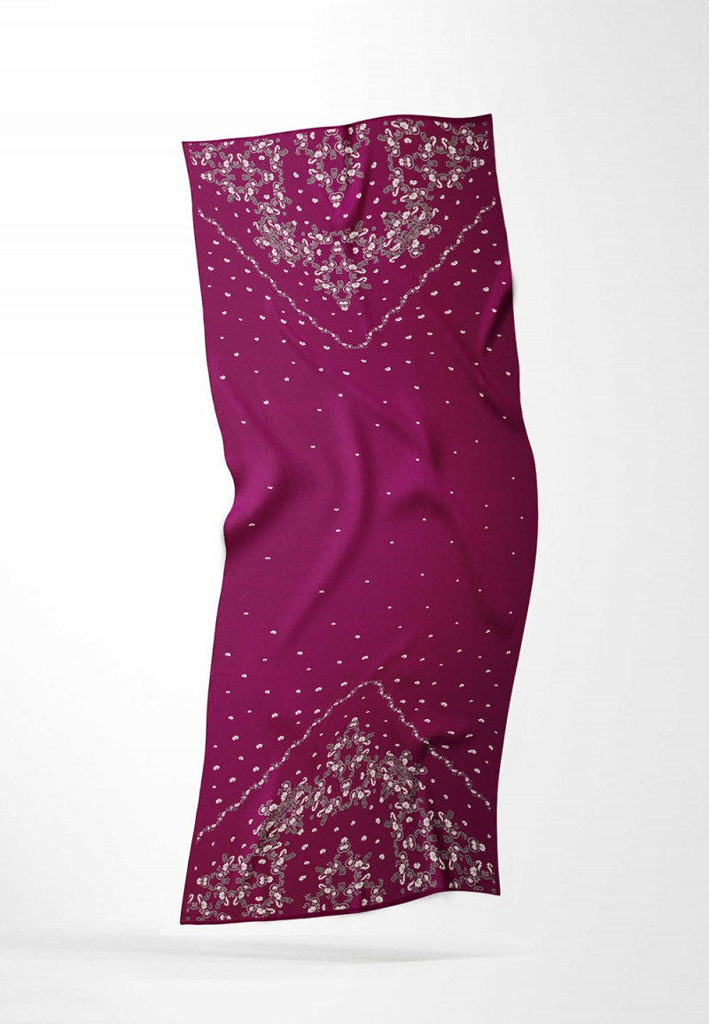 SHAWL PEONIBLOOM PRINTED