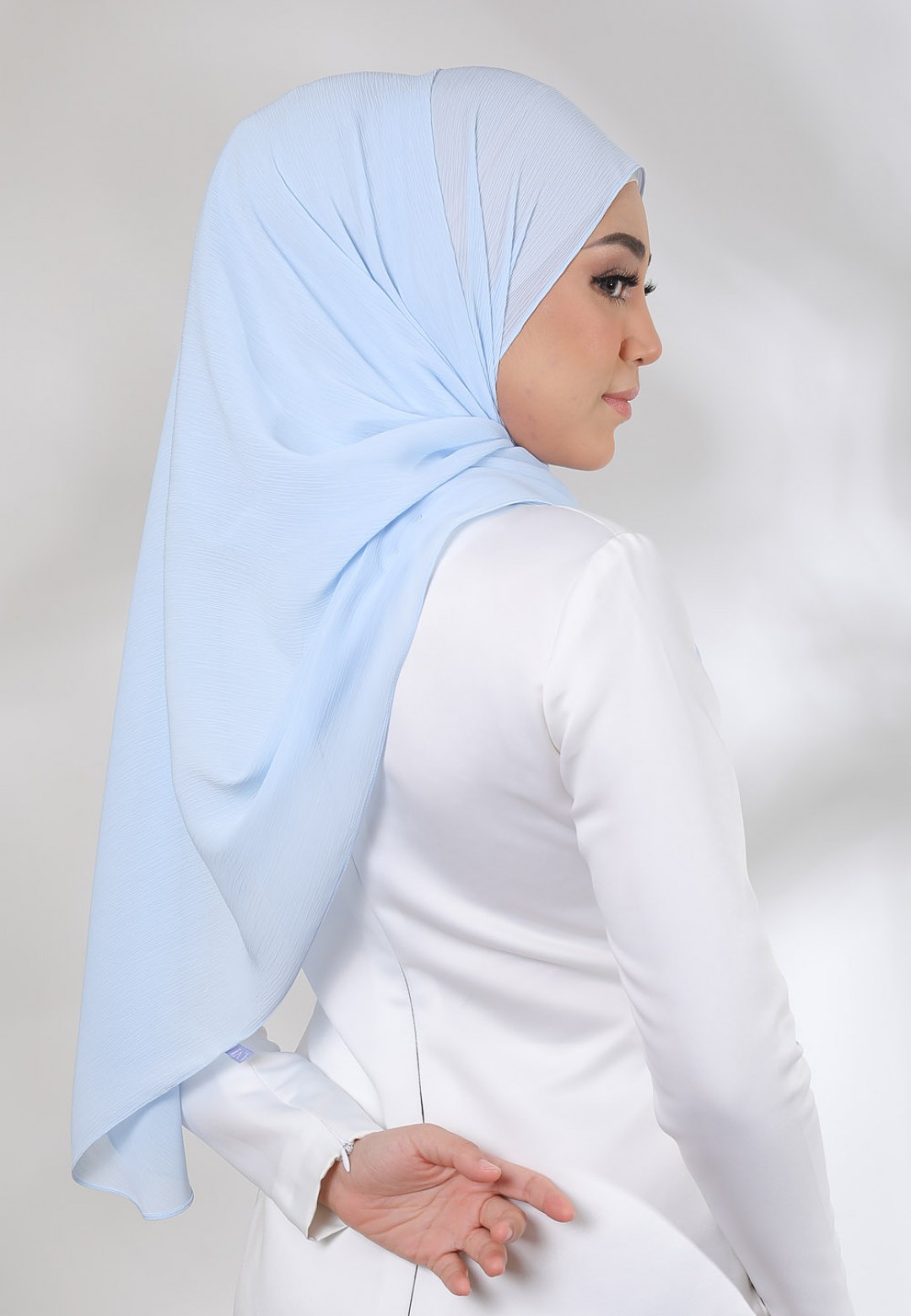 SHAWL CREASE CHIFFON PLAIN 79