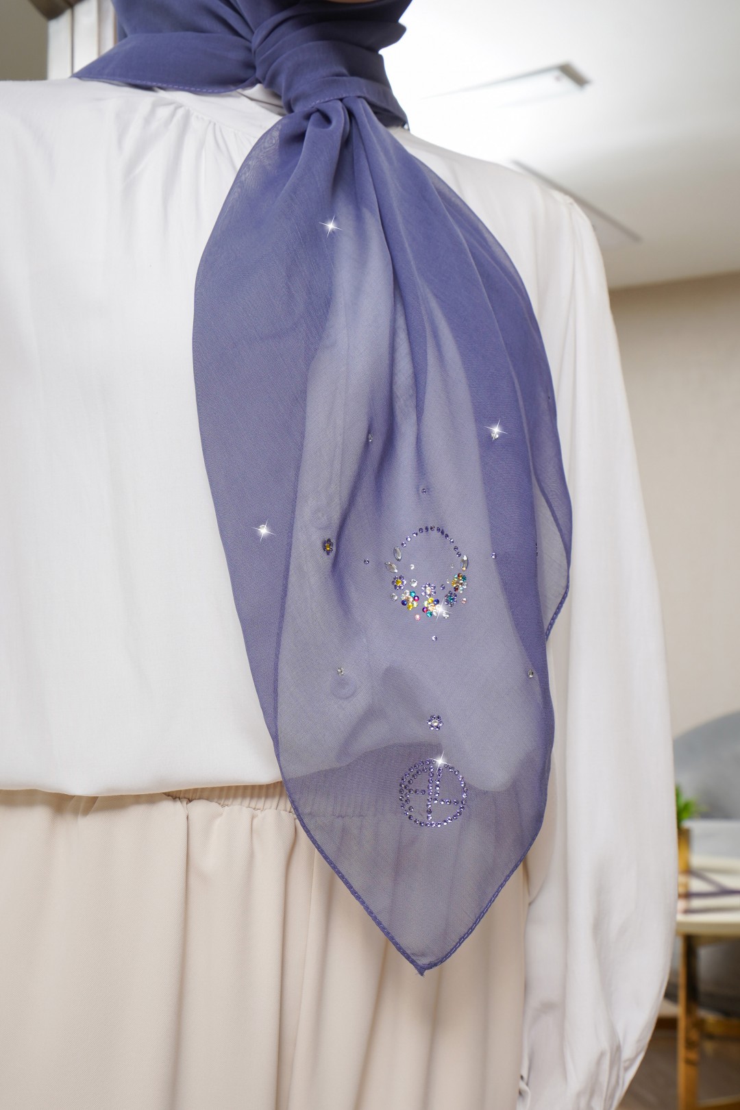 SQUARE JUNA VOILE PLAIN DIAMOND