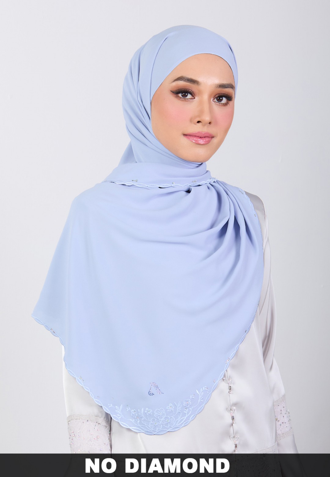 SHAWL BLOOMARIA PLAIN EMBROIDERY