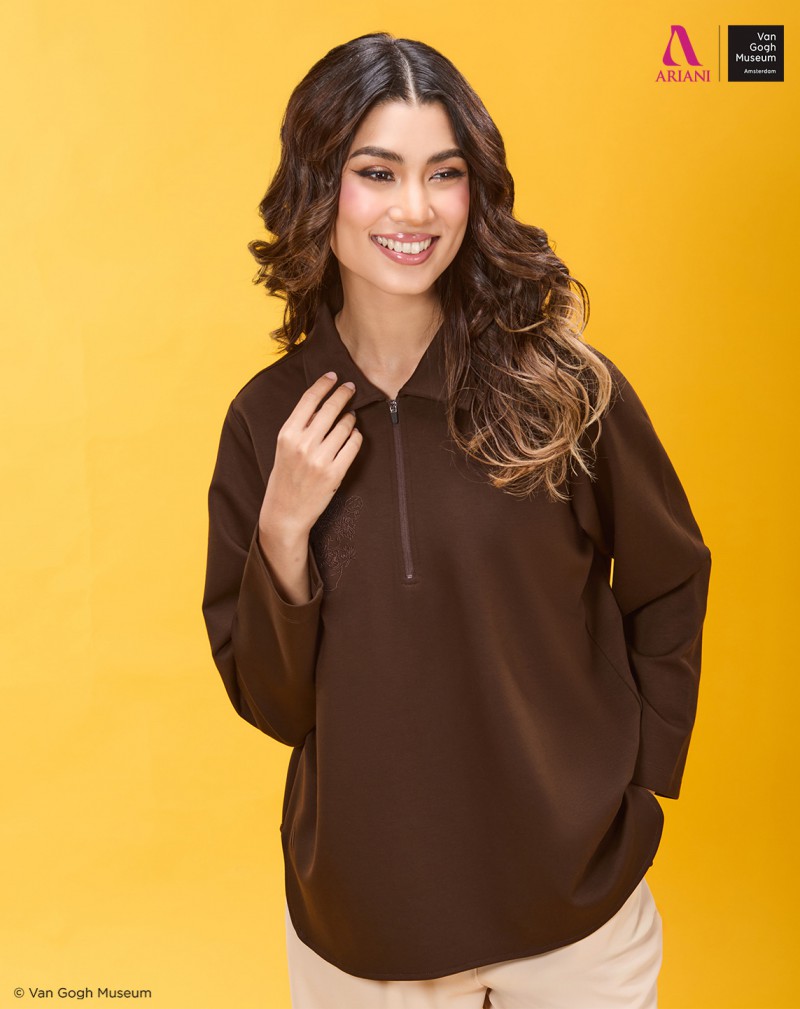 SUNFLOWERS COLLARED SWEATSHIRT (VGM)