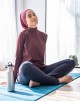 SWOOSH HIGH-NECK TOP IN MAROON