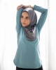 SWOOSH HIGH-NECK TOP IN MINT GREEN