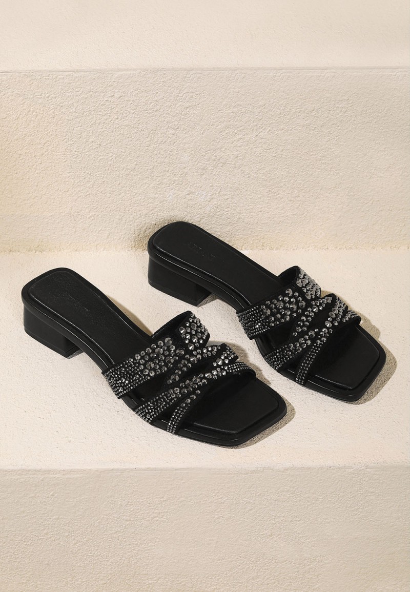 EVA BLOCK HEELS (SPARKLE)