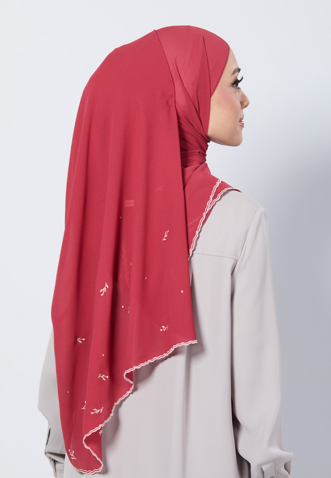 SHAWL ADORA PLAIN EMBROIDERY
