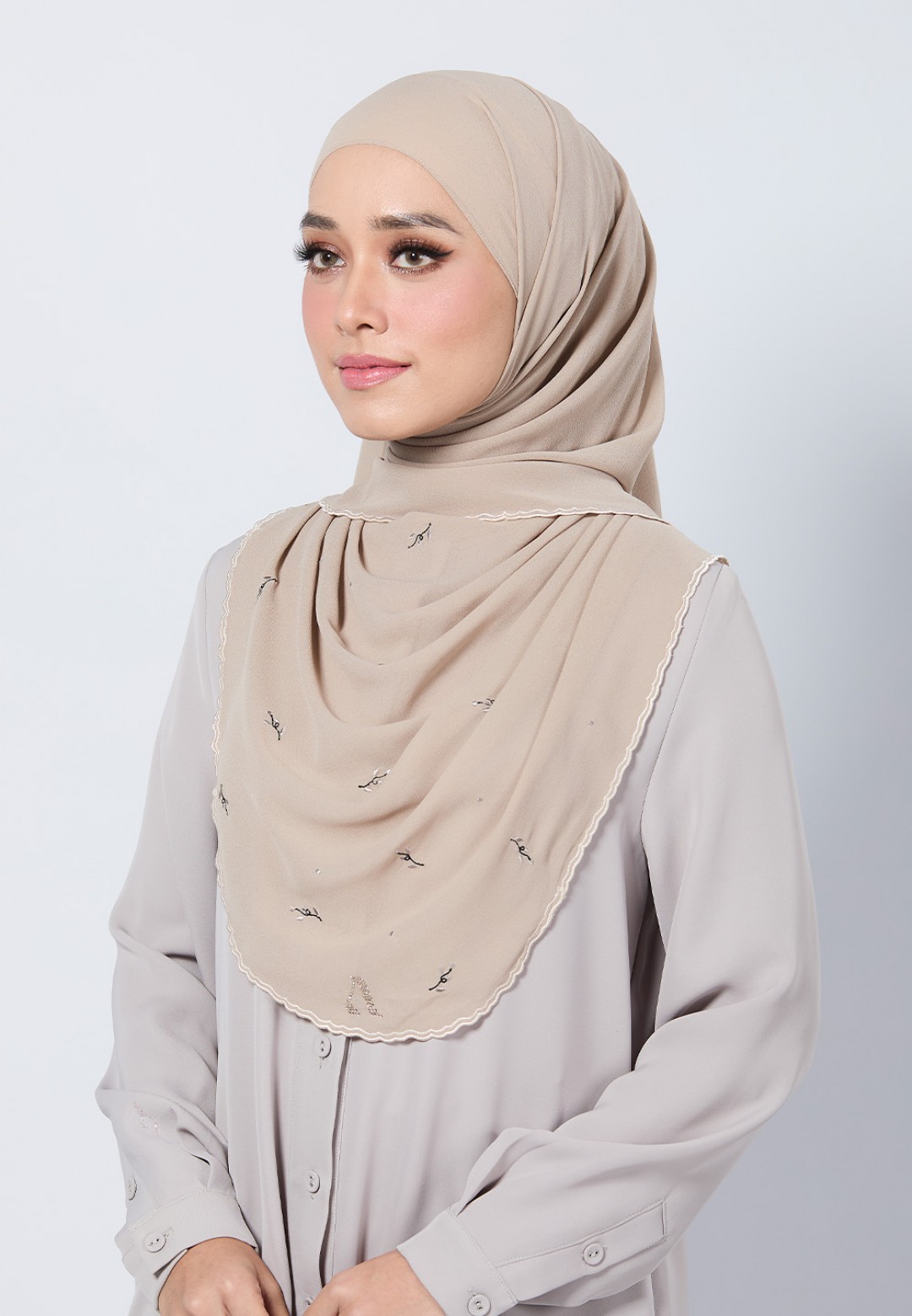 SHAWL ADORA PLAIN EMBROIDERY