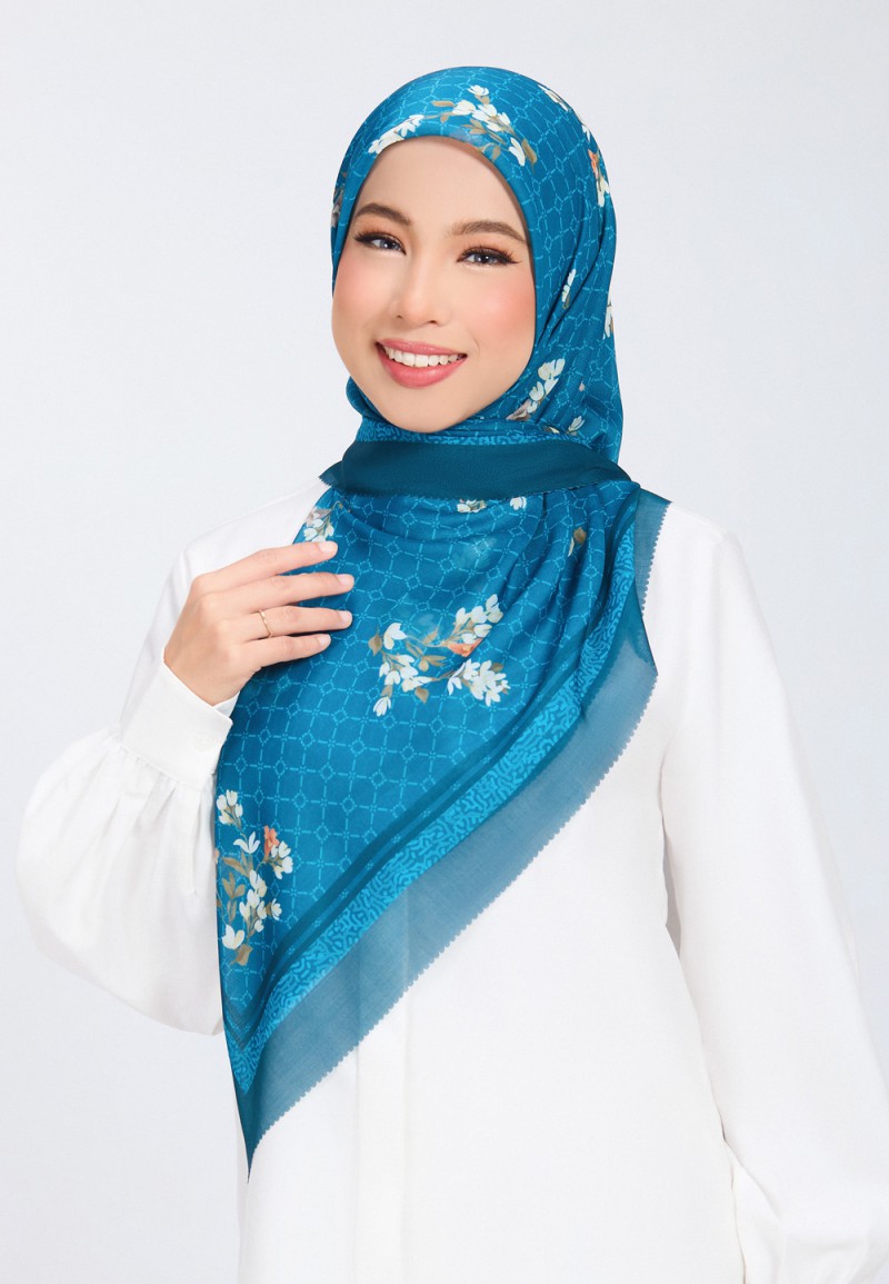 SQ TAMRAH VOILE PRINTED LASERCUT