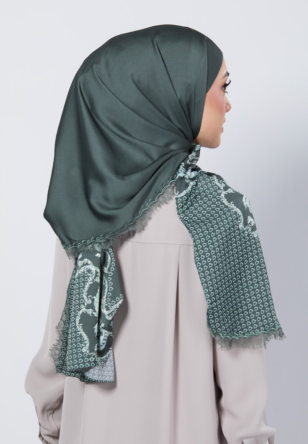 SHAWL WAYLA PRINTED WITH LACE