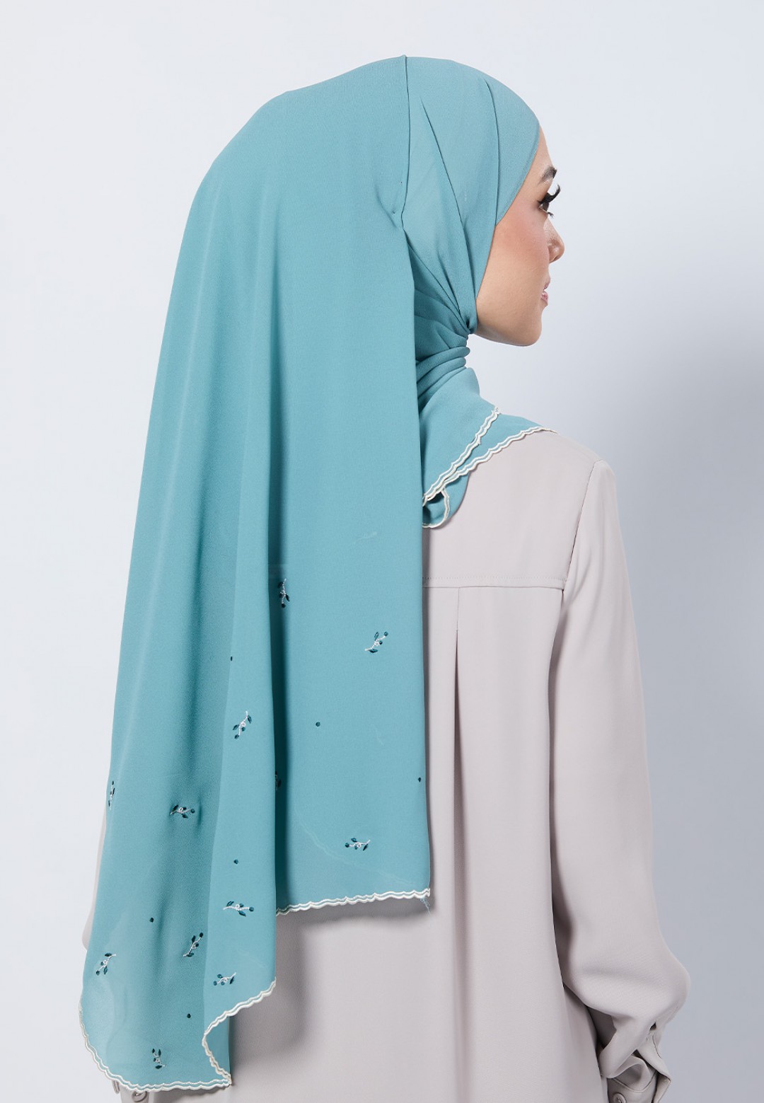 SHAWL ADORA PLAIN EMBROIDERY