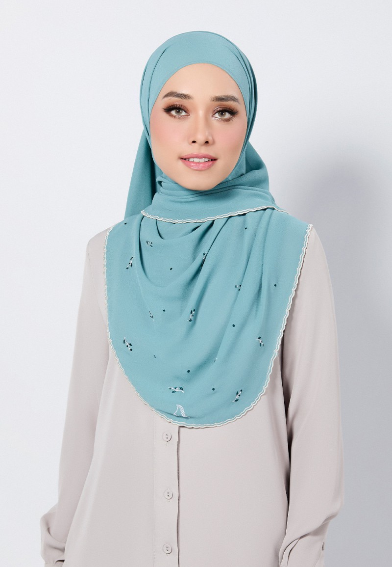 SHAWL ADORA PLAIN EMBROIDERY