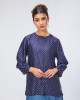 TEVY BLOUSE IN NAVY BLUE