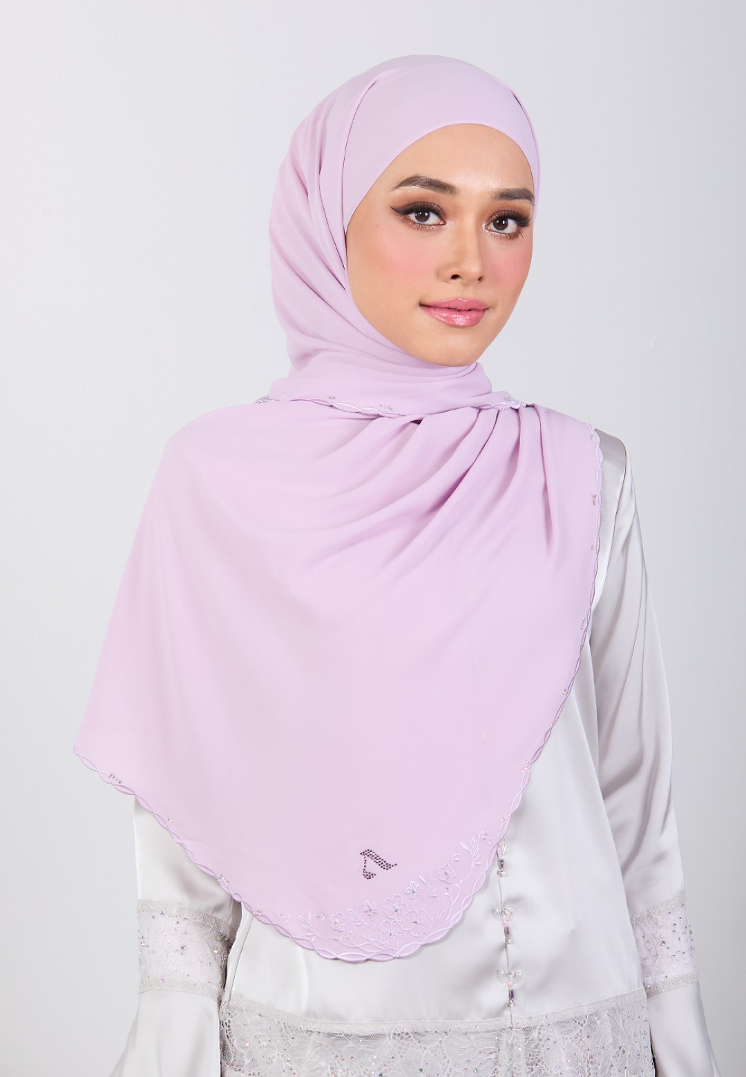 SHAWL BLOOMARIA PLAIN EMBROIDERY DIAMOND