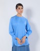 TRACY PLAIN BLOUSE IN MARINA BLUE