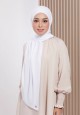 AFRAH INSTANT SHAWL  TIE BACK IN TRUE WHITE