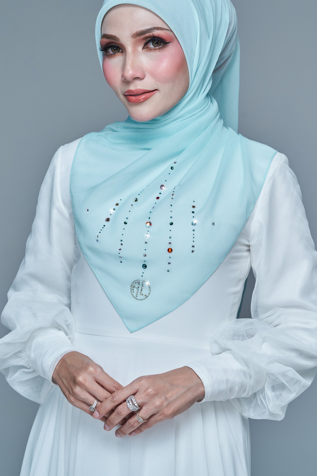 SQ RIKA VOILE PLAIN DIAMOND