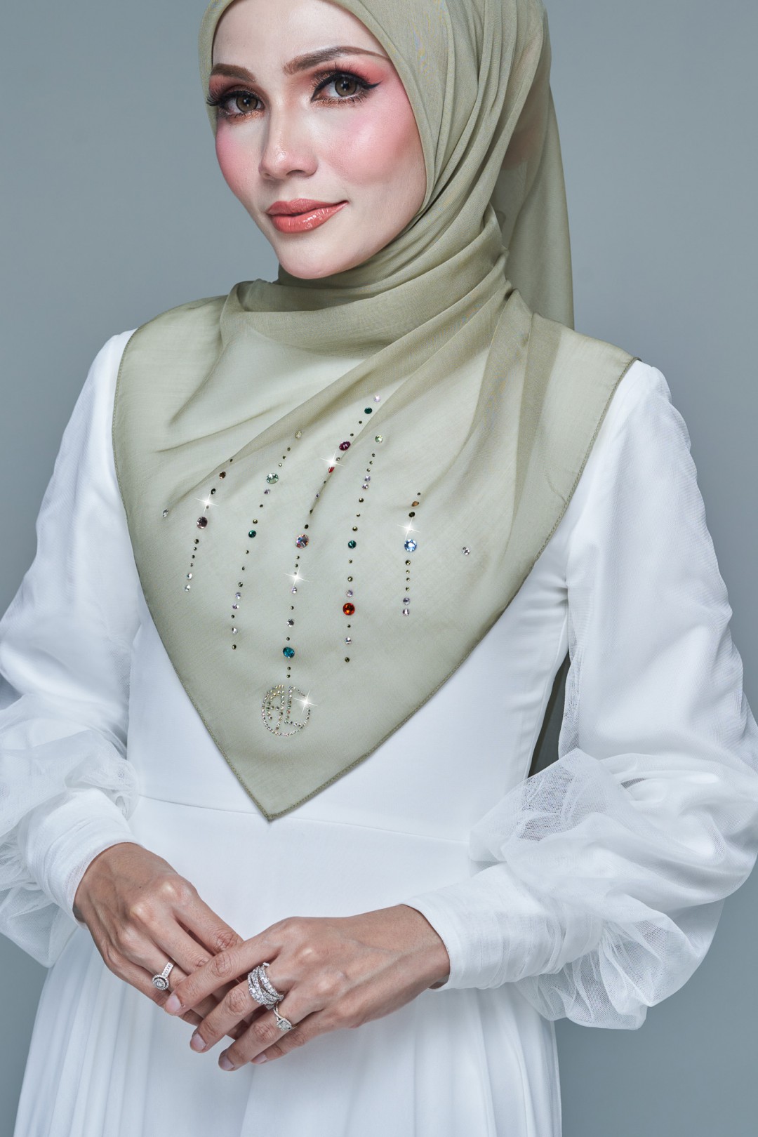 SQ RIKA VOILE PLAIN DIAMOND