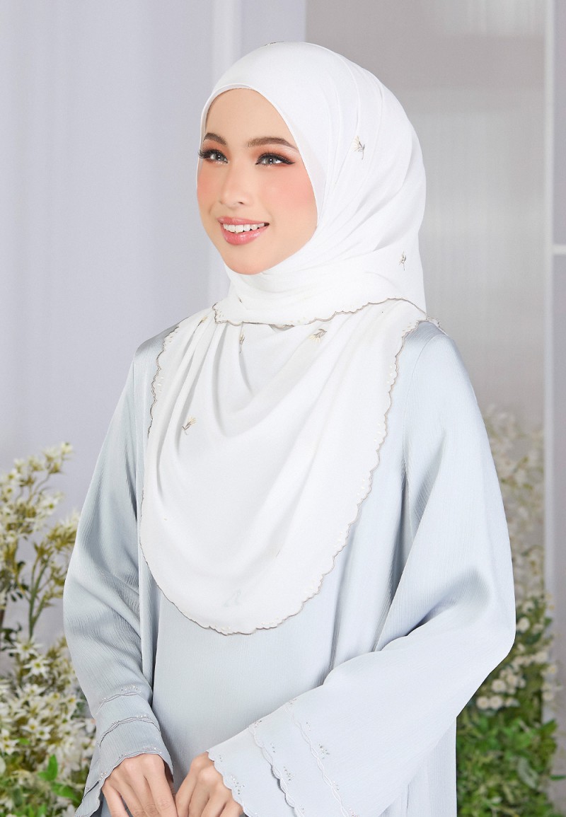 SHAWL FIORE PLAIN EMBROIDERY