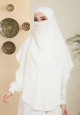 KHIMAR NAJIAH PLAIN LACE IN WHITE