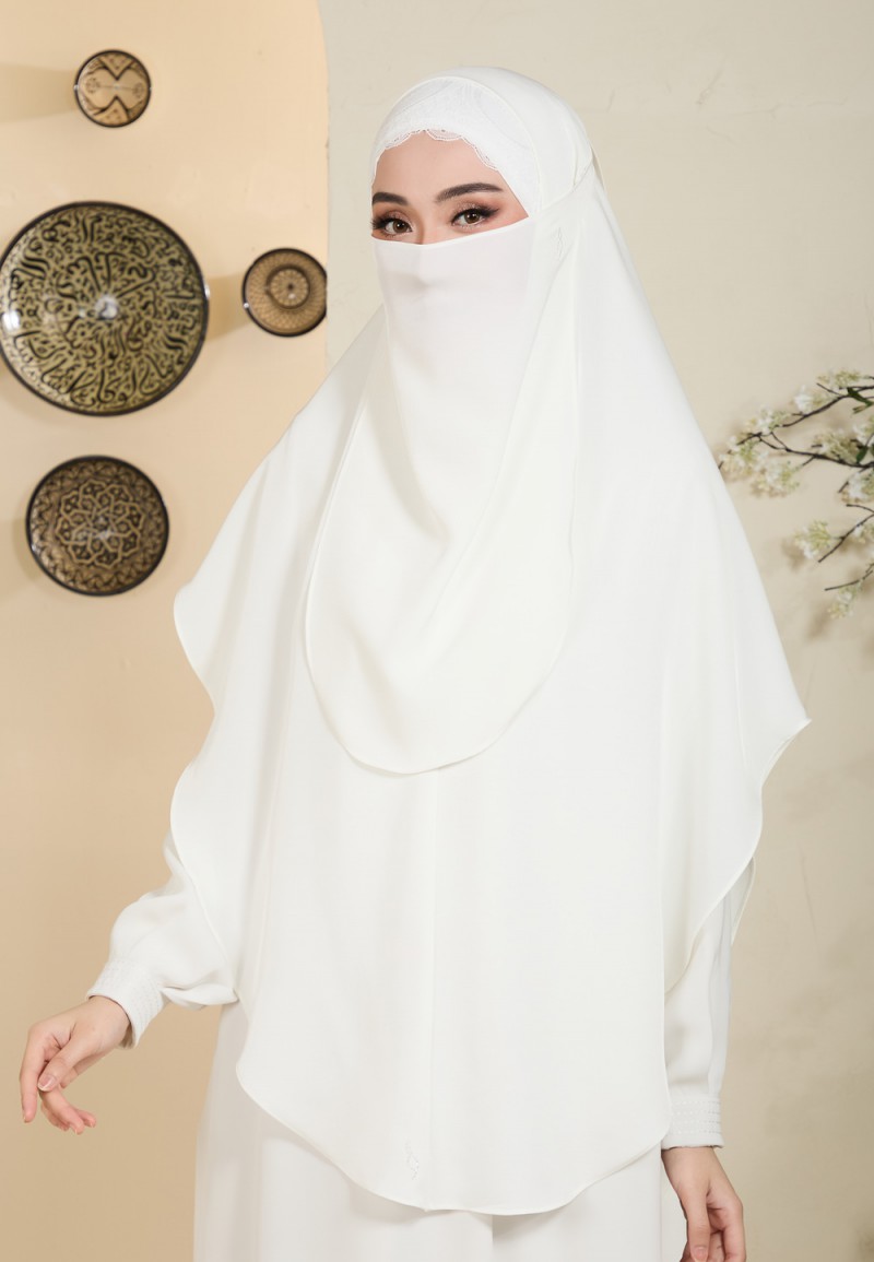 KHIMAR NAJIAH PLAIN LACE