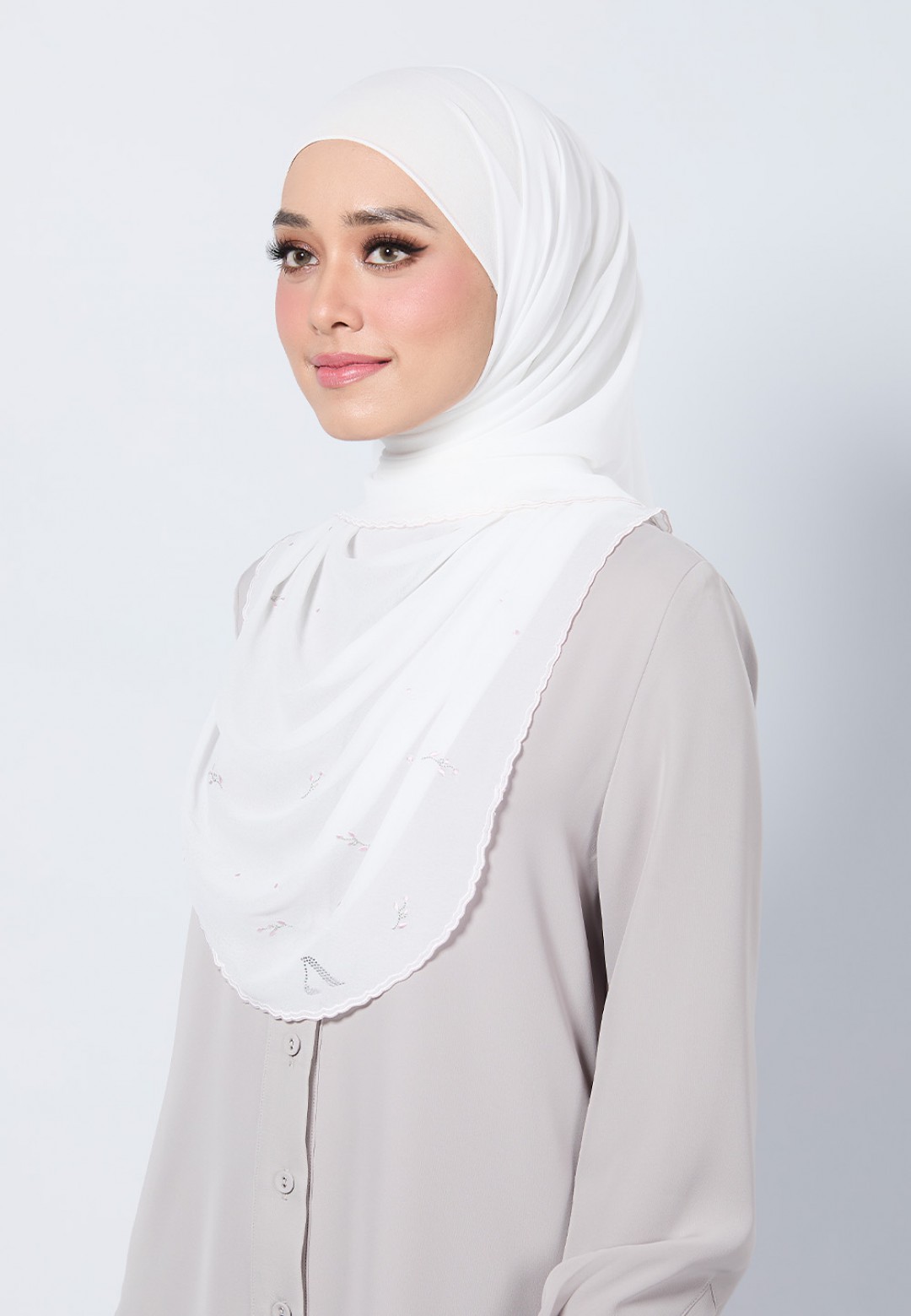 SHAWL ADORA PLAIN EMBROIDERY