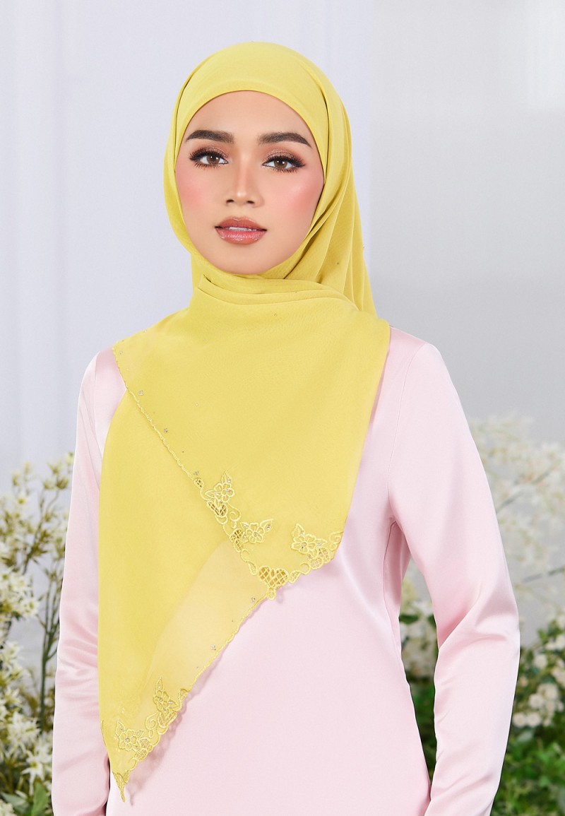 SQ VELOUR ROSE VOILE EMBROIDERY DIAMOND