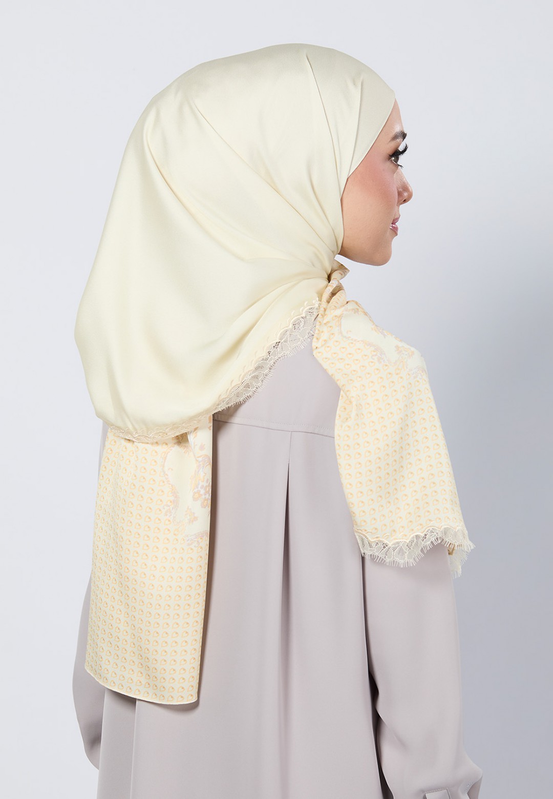 SHAWL WAYLA PRINTED WITH LACE