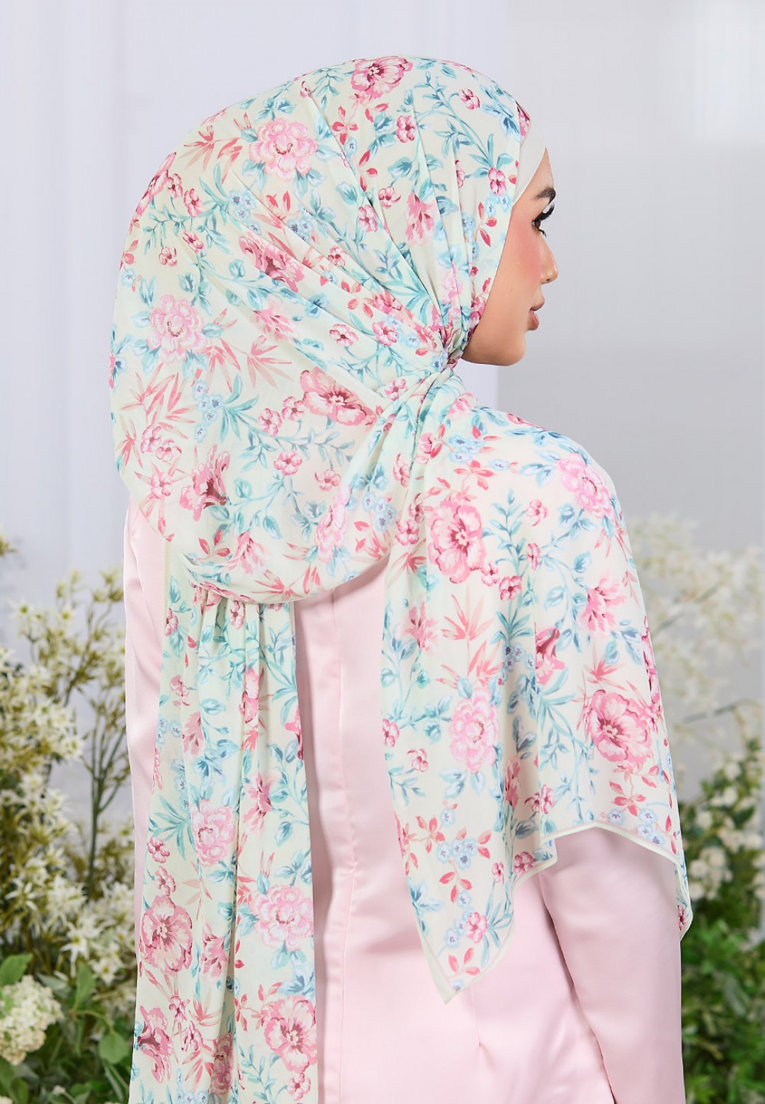 SHAWL BLOOMLET PRINTED