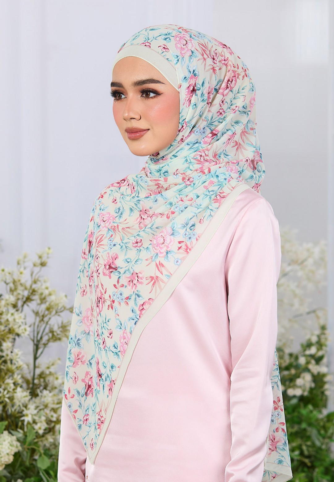 SHAWL BLOOMLET PRINTED