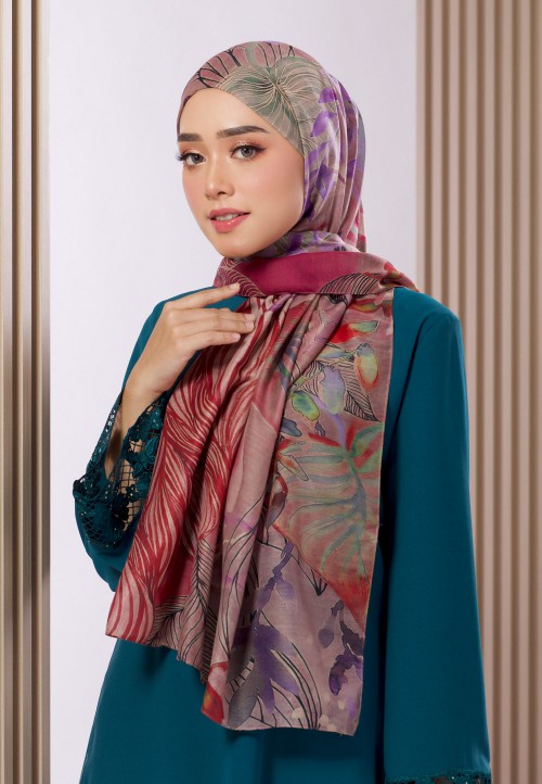 SHAWL RUBY VOILE PTD 119