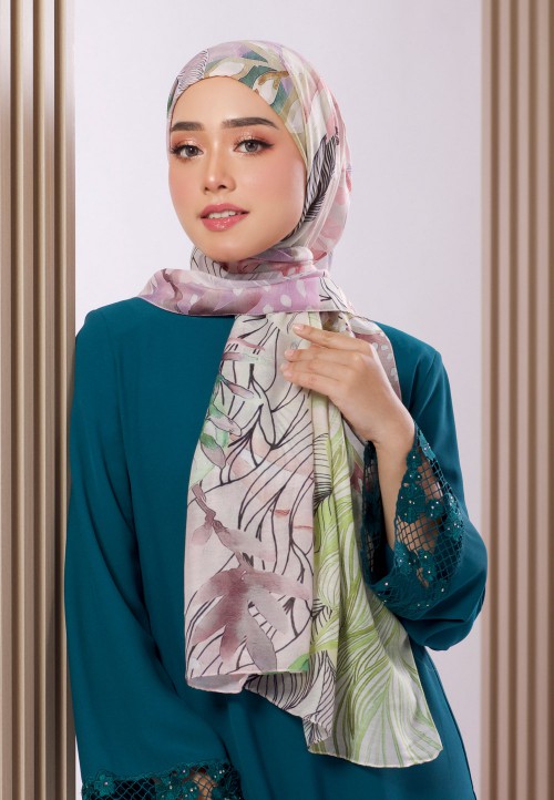 SHAWL RUBY VOILE PTD 119