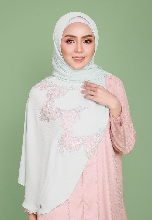 SHAWL PRETTY PLEATS LACE DIAMOND 298