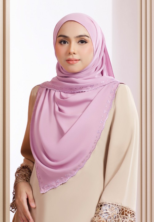 SHAWL 249 EMBROIDERY IRIS