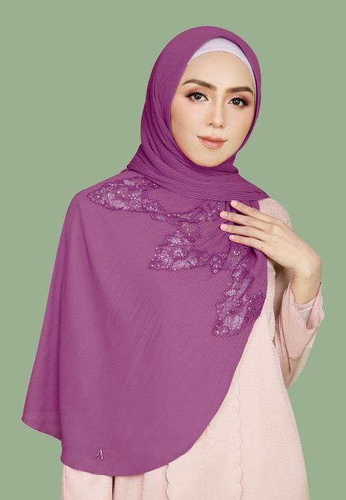 SHAWL PRETTY PLEATS LACE DIAMOND 298