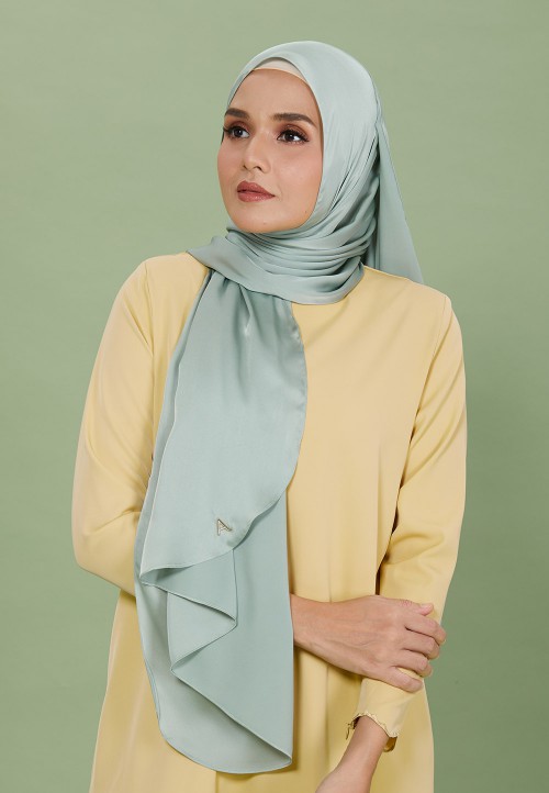 SHAWL SILKY SATIN PLAIN 129