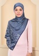 SHAWL ALIZE PRINTED IN BLUE