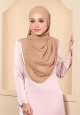 SHAWL DLUXE EMBROIDERY IN PALE BROWN