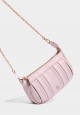 PLEATED POUCH (MINI) IN ROSWATER PINK
