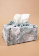 BOTANICAL TISSUE BOX COVER IN SAGE