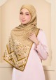 SHAWL ALIZE PRINTED IN SANDY BROWN