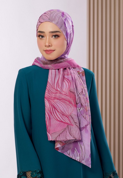SHAWL RUBY VOILE PTD 119