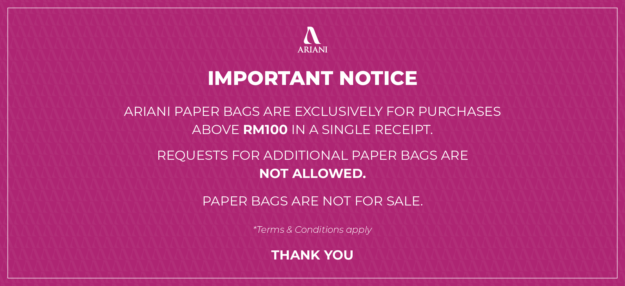 No Extra Paperbag