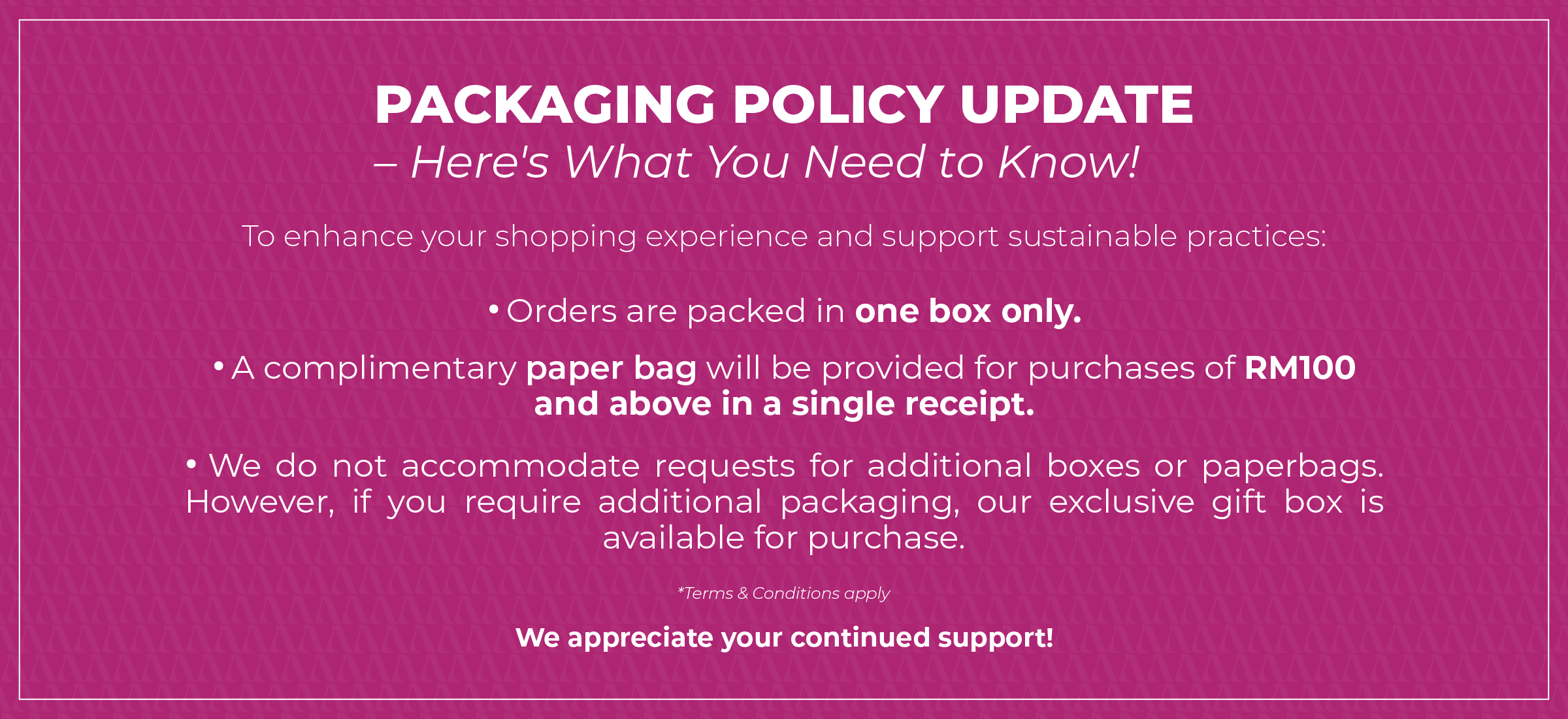 No Extra Paperbag